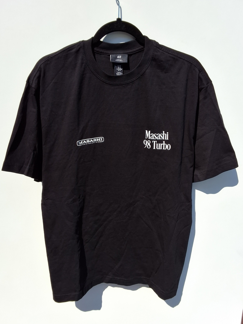 H&M Loose Fit Masashi 98 Turbo Printed T-Shirt - Black/White/Red (Size M) - Picture 2 of 3